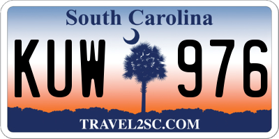 SC license plate KUW976