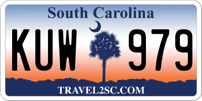 SC license plate KUW979