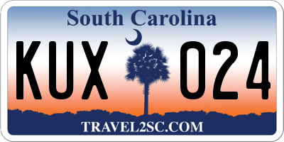 SC license plate KUX024