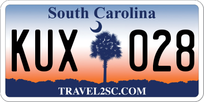 SC license plate KUX028