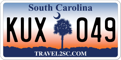 SC license plate KUX049