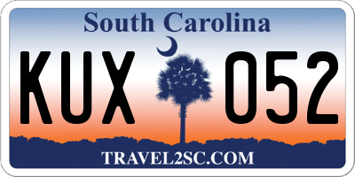 SC license plate KUX052