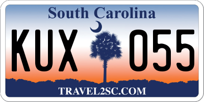 SC license plate KUX055