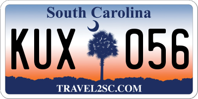 SC license plate KUX056
