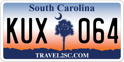 SC license plate KUX064