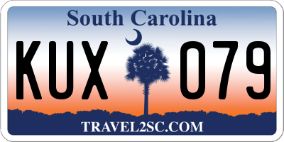 SC license plate KUX079