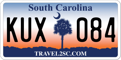 SC license plate KUX084