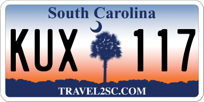 SC license plate KUX117