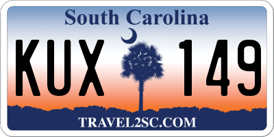 SC license plate KUX149