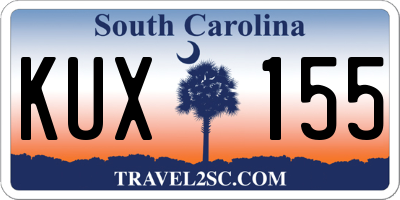 SC license plate KUX155