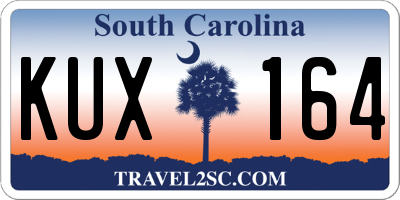 SC license plate KUX164