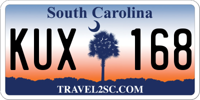 SC license plate KUX168