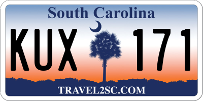 SC license plate KUX171