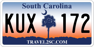 SC license plate KUX172