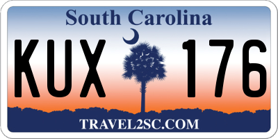 SC license plate KUX176