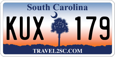 SC license plate KUX179