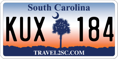 SC license plate KUX184