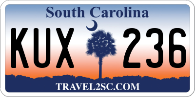 SC license plate KUX236