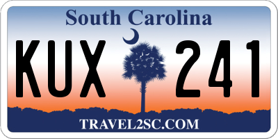 SC license plate KUX241