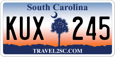 SC license plate KUX245