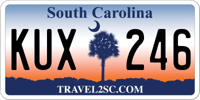 SC license plate KUX246
