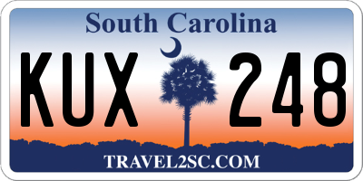 SC license plate KUX248