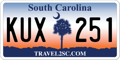 SC license plate KUX251