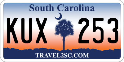 SC license plate KUX253