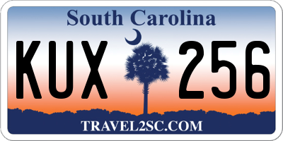 SC license plate KUX256