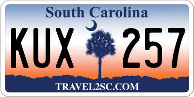 SC license plate KUX257
