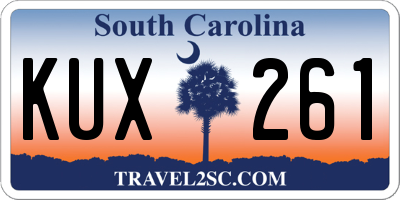 SC license plate KUX261