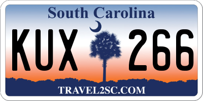SC license plate KUX266