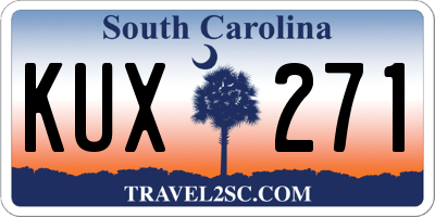 SC license plate KUX271