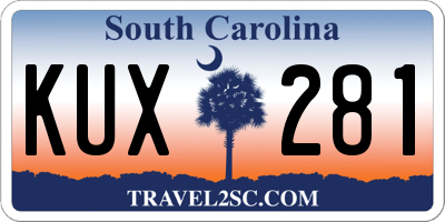 SC license plate KUX281