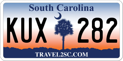 SC license plate KUX282