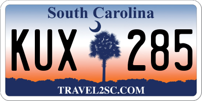 SC license plate KUX285