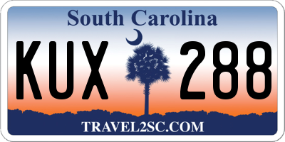 SC license plate KUX288