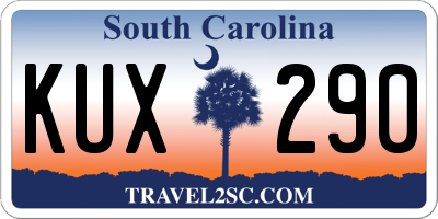 SC license plate KUX290