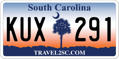 SC license plate KUX291