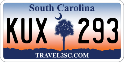 SC license plate KUX293
