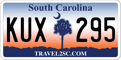 SC license plate KUX295