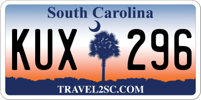 SC license plate KUX296