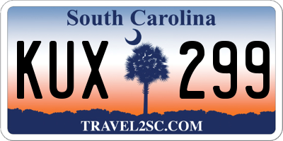 SC license plate KUX299