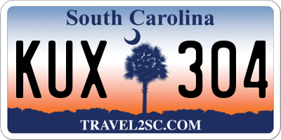 SC license plate KUX304