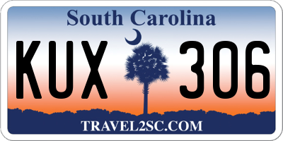 SC license plate KUX306