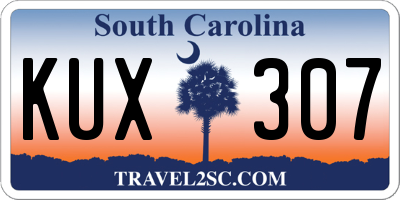 SC license plate KUX307