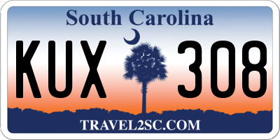 SC license plate KUX308