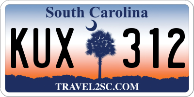 SC license plate KUX312