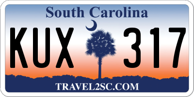 SC license plate KUX317