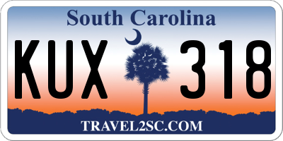 SC license plate KUX318